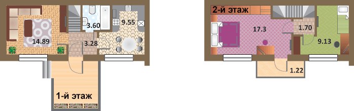 Продажа 3-комнатной квартиры 80 м2, 1/0 этаж, ЖК «Есенин Village» - план-схема